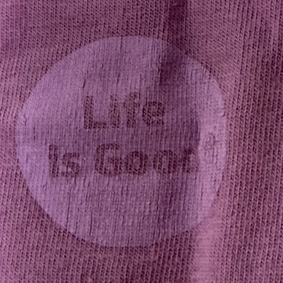 Life Is Good Women's Sz M SS Tee Today Is A Good Day PTP 20" V-Neck - Picture 4 of 6